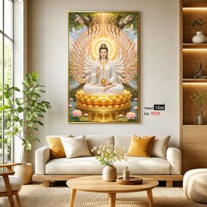 Quán Thế Âm Bồ Tát (thiên thủ, thiên nhãn) | Tranh hộp đèn cao cấp | Mã tranh 1131  | Tranh TÂM - Ảnh 3