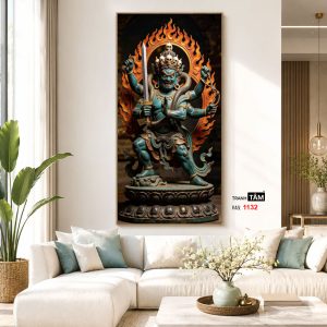 Bất Động Minh Vương | Tranh hộp đèn cao cấp | Mã tranh 1132 | Tranh TÂM - Ảnh 5