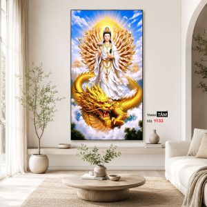 Quán Thế Âm Bồ Tát (thiên thủ, thiên nhãn) | Tranh hộp đèn cao cấp | Mã tranh 1133 | Tranh TÂM - Ảnh 4