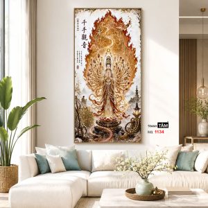 Quán Thế Âm Bồ Tát (thiên thủ, thiên nhãn) | Tranh hộp đèn cao cấp | Mã tranh 1134 | Tranh TÂM - Ảnh 5