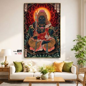 Alternative view of Bất Động Minh Vương | Tranh hộp đèn cao cấp | Mã tranh 1135 | [tranhtam.com]