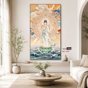 Quán Thế Âm Bồ Tát (thiên thủ, thiên nhãn) | Tranh hộp đèn cao cấp | Mã tranh 1137 | Tranh TÂM - Ảnh 4
