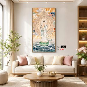 Quán Thế Âm Bồ Tát (thiên thủ, thiên nhãn) | Tranh hộp đèn cao cấp | Mã tranh 1137 | Tranh TÂM - Ảnh 3