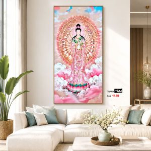 Quán Thế Âm Bồ Tát (thiên thủ, thiên nhãn) | Tranh hộp đèn cao cấp | Mã tranh 1139 | Tranh TÂM - Ảnh 5