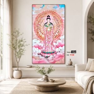 Quán Thế Âm Bồ Tát (thiên thủ, thiên nhãn) | Tranh hộp đèn cao cấp | Mã tranh 1139 | Tranh TÂM - Ảnh 4