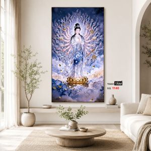 Quán Thế Âm Bồ Tát (thiên thủ, thiên nhãn) | Tranh hộp đèn cao cấp | Mã tranh 1140 | Tranh TÂM - Ảnh 4