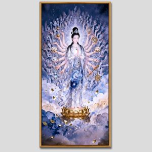 Quán Thế Âm Bồ Tát (thiên thủ, thiên nhãn) | Tranh hộp đèn cao cấp | Mã tranh 1140 | Tranh TÂM