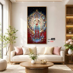 Chuẩn Đề Bồ Tát | Tranh hộp đèn cao cấp | Mã tranh 1141 | [tranhtam.com] - Ảnh 3
