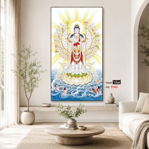 Quán Thế Âm Bồ Tát (thiên thủ, thiên nhãn) | Tranh hộp đèn cao cấp | Mã tranh 1143 | Tranh TÂM - Ảnh 4