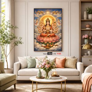 Chuẩn Đề Bồ Tát | Tranh hộp đèn cao cấp | Mã tranh 1145 | [tranhtam.com] - Ảnh 5
