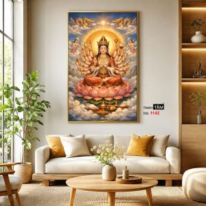 Chuẩn Đề Bồ Tát | Tranh hộp đèn cao cấp | Mã tranh 1145 | [tranhtam.com] - Ảnh 3