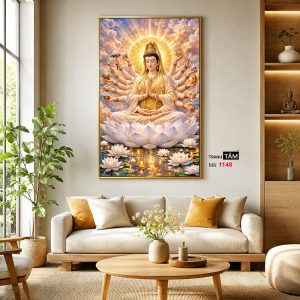 Chuẩn Đề Bồ Tát | Tranh hộp đèn cao cấp | Mã tranh 1148 | [tranhtam.com] - Ảnh 3