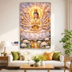 Alternative view of Chuẩn Đề Bồ Tát | Tranh hộp đèn cao cấp | Mã tranh 1148 | [tranhtam.com]
