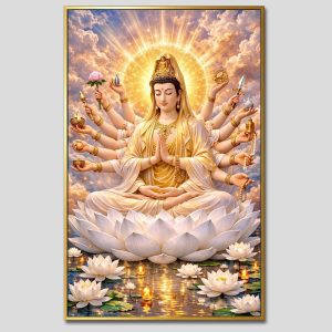 Chuẩn Đề Bồ Tát | Tranh hộp đèn cao cấp | Mã tranh 1148 | [tranhtam.com]