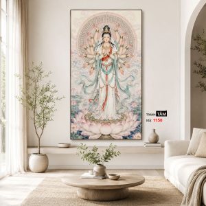 Quán Thế Âm Bồ Tát (thiên thủ, thiên nhãn) | Tranh hộp đèn cao cấp | Mã tranh 1150 | Tranh TÂM - Ảnh 4