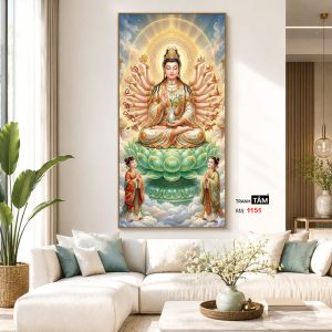 Chuẩn Đề Bồ Tát | Tranh hộp đèn cao cấp | Mã tranh 1151 | [tranhtam.com] - Ảnh 5