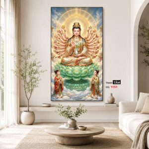 Chuẩn Đề Bồ Tát | Tranh hộp đèn cao cấp | Mã tranh 1151 | [tranhtam.com] - Ảnh 4