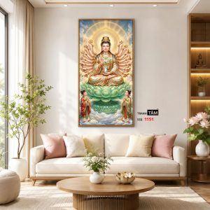 Chuẩn Đề Bồ Tát | Tranh hộp đèn cao cấp | Mã tranh 1151 | [tranhtam.com] - Ảnh 3