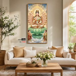 Alternative view of Chuẩn Đề Bồ Tát | Tranh hộp đèn cao cấp | Mã tranh 1151 | [tranhtam.com]