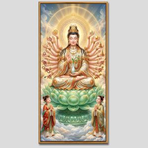 Chuẩn Đề Bồ Tát | Tranh hộp đèn cao cấp | Mã tranh 1151 | [tranhtam.com]