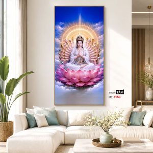 Chuẩn Đề Bồ Tát | Tranh hộp đèn cao cấp | Mã tranh 1153 | [tranhtam.com] - Ảnh 5