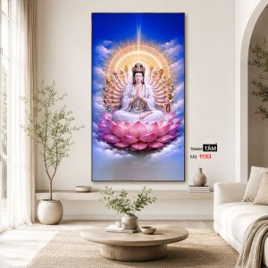 Chuẩn Đề Bồ Tát | Tranh hộp đèn cao cấp | Mã tranh 1153 | [tranhtam.com] - Ảnh 4