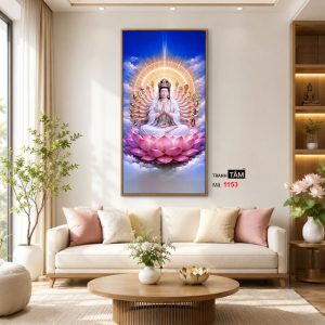 Chuẩn Đề Bồ Tát | Tranh hộp đèn cao cấp | Mã tranh 1153 | [tranhtam.com] - Ảnh 3