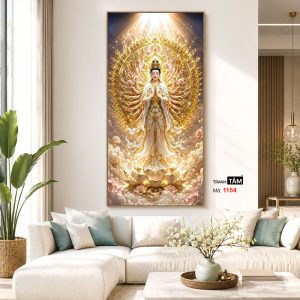 Quán Thế Âm Bồ Tát (thiên thủ, thiên nhãn) | Tranh hộp đèn cao cấp | Mã tranh 1154 | Tranh TÂM - Ảnh 5