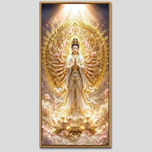 Quán Thế Âm Bồ Tát (thiên thủ, thiên nhãn) | Tranh hộp đèn cao cấp | Mã tranh 1154 | Tranh TÂM