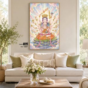 Chuẩn Đề Bồ Tát | Tranh hộp đèn cao cấp | Mã tranh 1227 | [tranhtam.com] - Ảnh 4