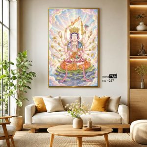 Chuẩn Đề Bồ Tát | Tranh hộp đèn cao cấp | Mã tranh 1227 | [tranhtam.com] - Ảnh 3