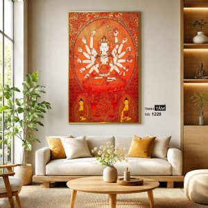 Chuẩn Đề Bồ Tát | Tranh hộp đèn cao cấp | Mã tranh 1228 | [tranhtam.com] - Ảnh 3