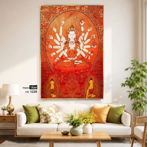 Alternative view of Chuẩn Đề Bồ Tát | Tranh hộp đèn cao cấp | Mã tranh 1228 | [tranhtam.com]