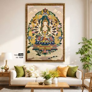 Alternative view of Chuẩn Đề Bồ Tát | Tranh hộp đèn cao cấp | Mã tranh 1229 | [tranhtam.com]