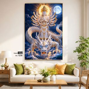 Alternative view of Chuẩn Đề Bồ Tát | Tranh hộp đèn cao cấp | Mã tranh 1230 | [tranhtam.com]