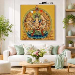 Chuẩn Đề Bồ Tát | Tranh hộp đèn cao cấp | Mã tranh 1232 | [tranhtam.com] - Ảnh 5