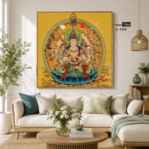 Chuẩn Đề Bồ Tát | Tranh hộp đèn cao cấp | Mã tranh 1232 | [tranhtam.com] - Ảnh 3