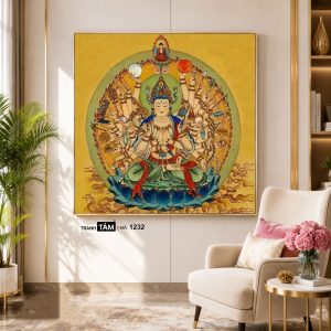 Alternative view of Chuẩn Đề Bồ Tát | Tranh hộp đèn cao cấp | Mã tranh 1232 | [tranhtam.com]