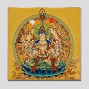 Chuẩn Đề Bồ Tát | Tranh hộp đèn cao cấp | Mã tranh 1232 | [tranhtam.com]