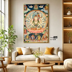 Chuẩn Đề Bồ Tát | Tranh hộp đèn cao cấp | Mã tranh 1234 | [tranhtam.com] - Ảnh 3