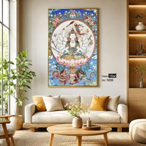 Chuẩn Đề Bồ Tát | Tranh hộp đèn cao cấp | Mã tranh 1235 | [tranhtam.com] - Ảnh 3
