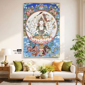 Alternative view of Chuẩn Đề Bồ Tát | Tranh hộp đèn cao cấp | Mã tranh 1235 | [tranhtam.com]