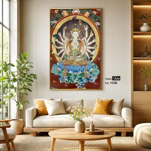 Chuẩn Đề Bồ Tát | Tranh hộp đèn cao cấp | Mã tranh 1236 | [tranhtam.com] - Ảnh 3