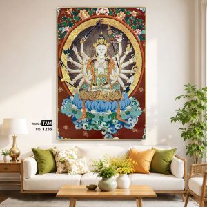 Alternative view of Chuẩn Đề Bồ Tát | Tranh hộp đèn cao cấp | Mã tranh 1236 | [tranhtam.com]