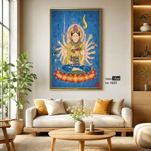 Chuẩn Đề Bồ Tát | Tranh hộp đèn cao cấp | Mã tranh 1237 | [tranhtam.com] - Ảnh 3