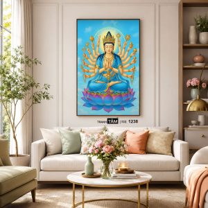 Chuẩn Đề Bồ Tát | Tranh hộp đèn cao cấp | Mã tranh 1238 | [tranhtam.com] - Ảnh 5