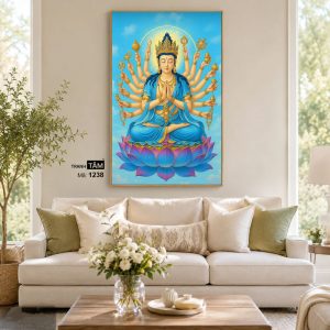 Chuẩn Đề Bồ Tát | Tranh hộp đèn cao cấp | Mã tranh 1238 | [tranhtam.com] - Ảnh 4