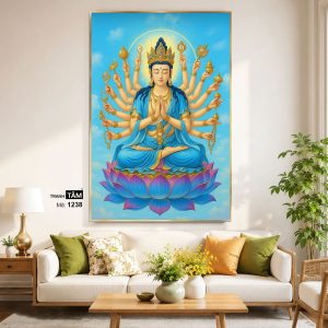 Alternative view of Chuẩn Đề Bồ Tát | Tranh hộp đèn cao cấp | Mã tranh 1238 | [tranhtam.com]