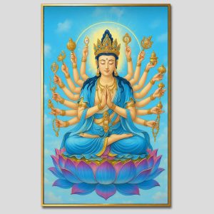 Chuẩn Đề Bồ Tát | Tranh hộp đèn cao cấp | Mã tranh 1238 | [tranhtam.com]