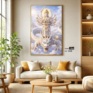 Chuẩn Đề Bồ Tát | Tranh hộp đèn cao cấp | Mã tranh 1239 | [tranhtam.com] - Ảnh 3